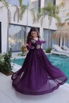 Ka 1222 Silver Crunchy With Beads Embroidery Work Gown Wholesale Market In Surat